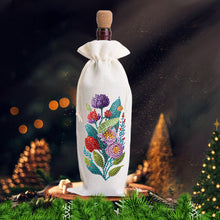 Load image into Gallery viewer, Bird Diamond Painting Burlap Wine Gift Bags for Christmas Wedding Birthday Party