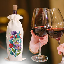 Load image into Gallery viewer, Bird Diamond Painting Burlap Wine Gift Bags for Christmas Wedding Birthday Party