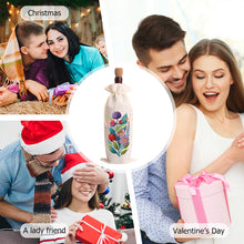 Load image into Gallery viewer, Bird Diamond Painting Burlap Wine Gift Bags for Christmas Wedding Birthday Party