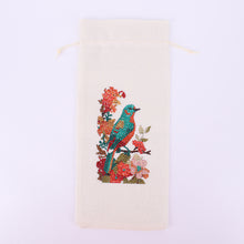 Load image into Gallery viewer, Bird Diamond Painting Burlap Wine Gift Bags for Christmas Wedding Birthday Party