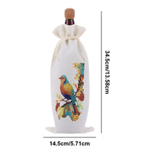 Load image into Gallery viewer, Bird Diamond Painting Burlap Wine Gift Bags for Christmas Wedding Birthday Party