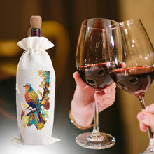Load image into Gallery viewer, Bird Diamond Painting Burlap Wine Gift Bags for Christmas Wedding Birthday Party