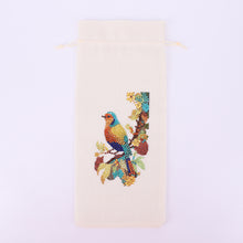Load image into Gallery viewer, Bird Diamond Painting Burlap Wine Gift Bags for Christmas Wedding Birthday Party