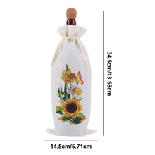 Load image into Gallery viewer, Bird Diamond Painting Burlap Wine Gift Bags for Christmas Wedding Birthday Party