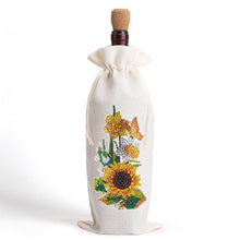 Load image into Gallery viewer, Bird Diamond Painting Burlap Wine Gift Bags for Christmas Wedding Birthday Party