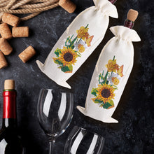 Load image into Gallery viewer, Bird Diamond Painting Burlap Wine Gift Bags for Christmas Wedding Birthday Party