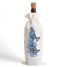 Load image into Gallery viewer, Bird Diamond Painting Burlap Wine Gift Bags for Christmas Wedding Birthday Party