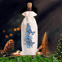 Load image into Gallery viewer, Bird Diamond Painting Burlap Wine Gift Bags for Christmas Wedding Birthday Party