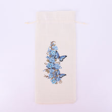 Load image into Gallery viewer, Bird Diamond Painting Burlap Wine Gift Bags for Christmas Wedding Birthday Party