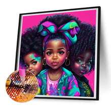 Load image into Gallery viewer, Diamond Painting - Full Round - black girl (30*30CM)