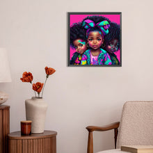 Load image into Gallery viewer, Diamond Painting - Full Round - black girl (30*30CM)