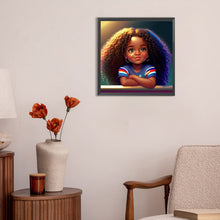 Load image into Gallery viewer, Diamond Painting - Full Round - black girl (30*30CM)