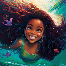 Load image into Gallery viewer, Diamond Painting - Full Round - black girl (30*30CM)