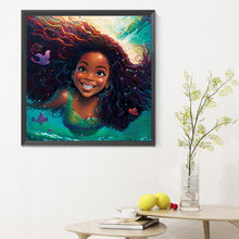 Load image into Gallery viewer, Diamond Painting - Full Round - black girl (30*30CM)