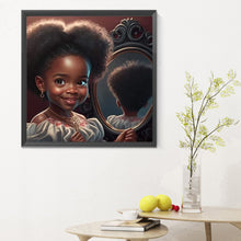 Load image into Gallery viewer, Diamond Painting - Full Round - black girl (30*30CM)