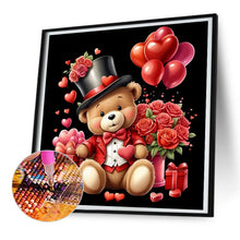 Load image into Gallery viewer, Diamond Painting - Full Round - love rose bear (30*30CM)