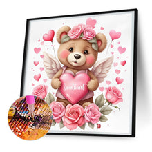 Load image into Gallery viewer, Diamond Painting - Full Round - love rose bear (30*30CM)