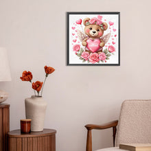 Load image into Gallery viewer, Diamond Painting - Full Round - love rose bear (30*30CM)