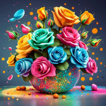 Load image into Gallery viewer, Diamond Painting - Full Round - Colorful love roses (30*30CM)