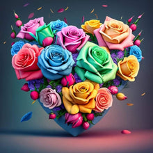 Load image into Gallery viewer, Diamond Painting - Full Round - Colorful love roses (30*30CM)