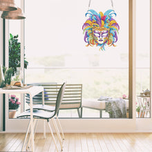 Load image into Gallery viewer, Acrylic Single-Sided 5D DIY Diamond Painting Hanging Pendant (Purple Blue Mask)