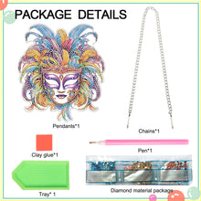 Load image into Gallery viewer, Acrylic Single-Sided 5D DIY Diamond Painting Hanging Pendant (Purple Blue Mask)