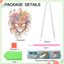 Load image into Gallery viewer, Acrylic Single-Sided 5D DIY Diamond Painting Hanging Pendant (Pink Yellow Mask)