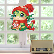 Load image into Gallery viewer, Acrylic Single-Sided 5D DIY Diamond Painting Hanging Pendant (Dinosaur Baby)