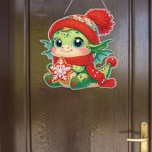 Load image into Gallery viewer, Acrylic Single-Sided 5D DIY Diamond Painting Hanging Pendant (Dinosaur Baby)