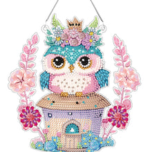 Load image into Gallery viewer, Acrylic Single-Sided 5D DIY Diamond Painting Hanging Pendant (Owl on the House)