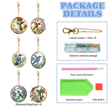 Load image into Gallery viewer, 6 PCS Butterfly Double Sided Special Shape Diamond Painting Keychain Pendant