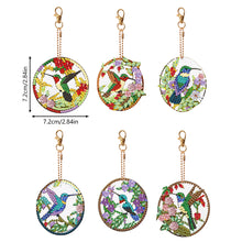Load image into Gallery viewer, 6 PCS Butterfly Double Sided Special Shape Diamond Painting Keychain Pendant