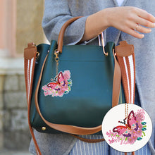 Load image into Gallery viewer, 6 PCS Butterfly Double Sided Special Shape Diamond Painting Keychain Pendant