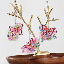 Load image into Gallery viewer, 6 PCS Butterfly Double Sided Special Shape Diamond Painting Keychain Pendant