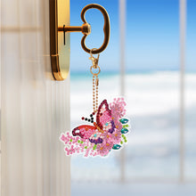 Load image into Gallery viewer, 6 PCS Butterfly Double Sided Special Shape Diamond Painting Keychain Pendant