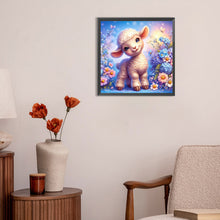 Load image into Gallery viewer, Diamond Painting - Full Round - Sheep and Flower¡¤Blue (30*30CM)