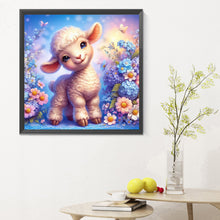 Load image into Gallery viewer, Diamond Painting - Full Round - Sheep and Flower¡¤Blue (30*30CM)