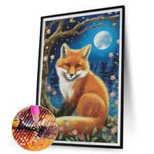 Load image into Gallery viewer, Diamond Painting - Full Round - Fox under the moon (30*45CM)