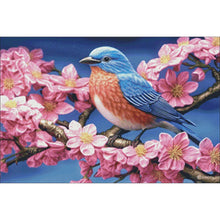Load image into Gallery viewer, Diamond Painting - Full Round - dogwood bluebird (45*30CM)
