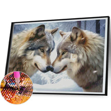 Load image into Gallery viewer, Diamond Painting - Full Round - wolf couple (50*40CM)