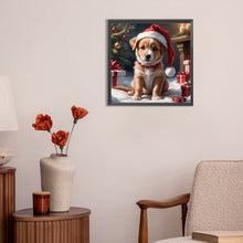 Load image into Gallery viewer, Diamond Painting - Full Round - Christmas puppy (30*30CM)