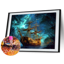 Load image into Gallery viewer, Diamond Painting - Full Round - sea sailing boat (40*30CM)