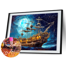 Load image into Gallery viewer, Diamond Painting - Full Round - sea sailing boat (40*30CM)