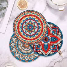 Load image into Gallery viewer, 4 PCS Acrylic Mandala Diamond Painted Placemat Eco-Friendly Placemat with Holder