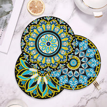Load image into Gallery viewer, 4 PCS Acrylic Mandala Diamond Painted Placemat Eco-Friendly Placemat with Holder
