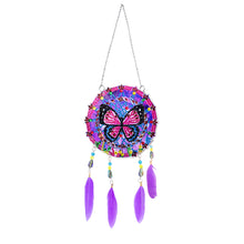 Load image into Gallery viewer, Double Sided Diamond Art Hanging Pendant Feather Wind Chime for Home Wall Decor