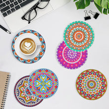 Load image into Gallery viewer, 8 Pcs Acrylic Diamond Painting Art Coasters Kit with Holder (Beautiful Mandara)