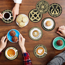 Load image into Gallery viewer, 8 Pcs Beautiful Mandara Acrylic Diamond Painting Art Coasters Kit with Holder