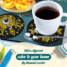 Load image into Gallery viewer, 8 Pcs Acrylic Diamond Painting Art Coasters Kit with Holder (Sun Moon Magic)