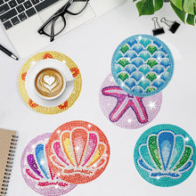 Load image into Gallery viewer, 8 Pcs Acrylic Diamond Painting Art Coasters Kit with Holder (Ocean Pattern)